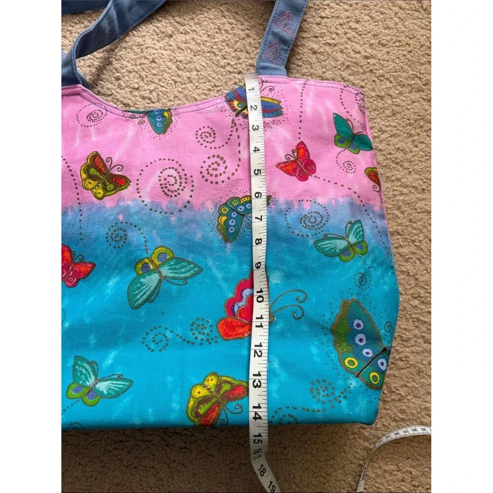Laurel Burch Blossoming Pups Tote Bag Zippered  VTG Y2K 2000s